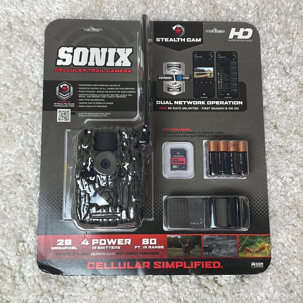 Sonic cellular trail camera
